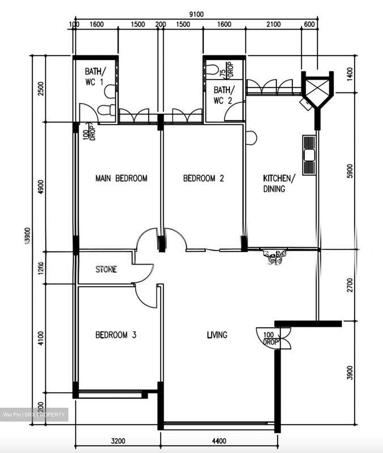Blk 906 TAMPINES PALMSVILLE (Tampines), HDB 4 Rooms #549687221